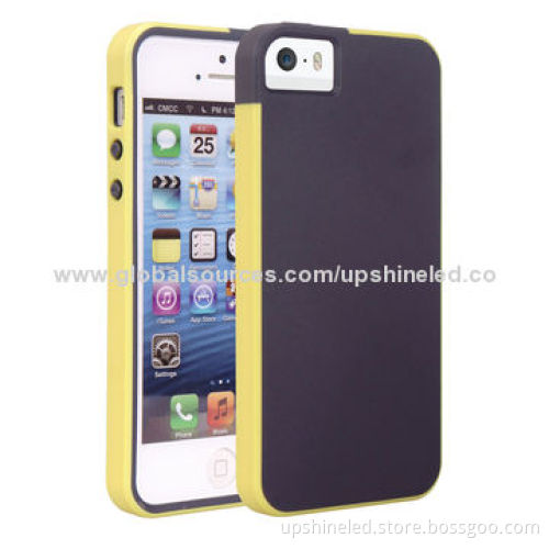 Double Colors Shock Absorbing TPU Cases for iPhone 5/5S, Customized Logos Available